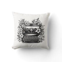 Schreibmaschine und Blume ästhetisch