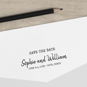 Schreibmaschine und Script Save the Date Hochzeit Permastempel