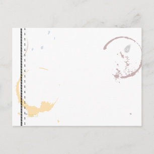 Schreibmaschinen-Grunge-Kaffeeflecken-Postkartenvo Postkarte
