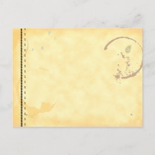 Schreibmaschinen-Kunst-Kaffeefleck-Postkartenvorla Postkarte