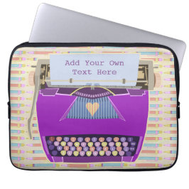 Schreibmaschinen-niedlicher Retro moderner Laptopschutzhülle