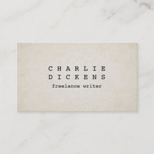 Schreibmaschinen-Schriftart raues altes Papier Loo Visitenkarte