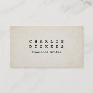 Schreibmaschinen-Schriftart raues altes Papier Loo Visitenkarte