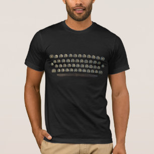 Schreibmaschinen-Tastatur, Typ, Text. T-Shirt
