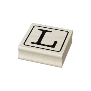 Schreibmaschinenbuchstabe L Gumber-Briefmarke Gummistempel