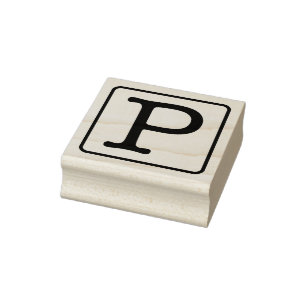 Schreibmaschinenbuchstabe P Gummi-Briefmarke Gummistempel