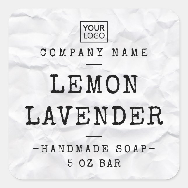 Schreibmaschinenhersteller-Schriftart cremefarbene Quadratischer Aufkleber (Vorderseite)