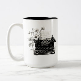 Schreibmaschinenpoets ttpd moderne Kunst neue ästh Zweifarbige Tasse