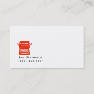 Schreibmaschinenschrift Simple White Business Card Visitenkarte
