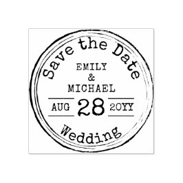 SchreibmaschinenSchriftart Save the Date Hochzeit Gummistempel