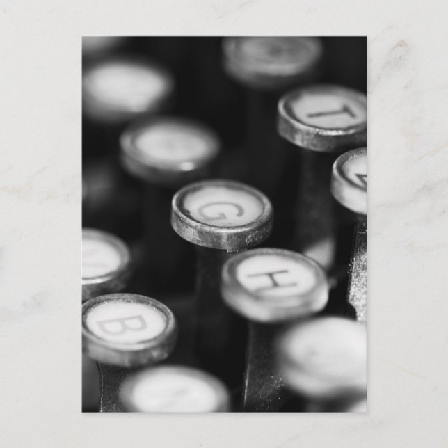 Schreibmaschinentest Postkarte (Vorderseite)