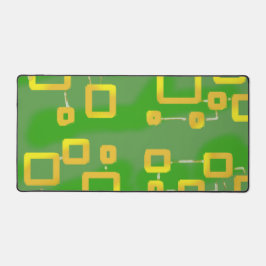 Schreibmatte für grüne geometrische Quadrate Schreibtischunterlage