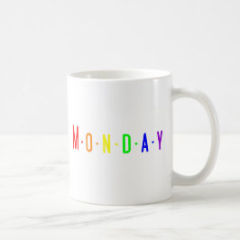 Schreibmontag in Regenbogenfarben Kaffeetasse