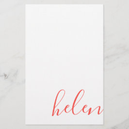 Schreibname Briefpapier