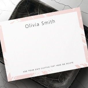 Schreibpapier mit hellrosa Pinselstrichen Mitteilungskarte