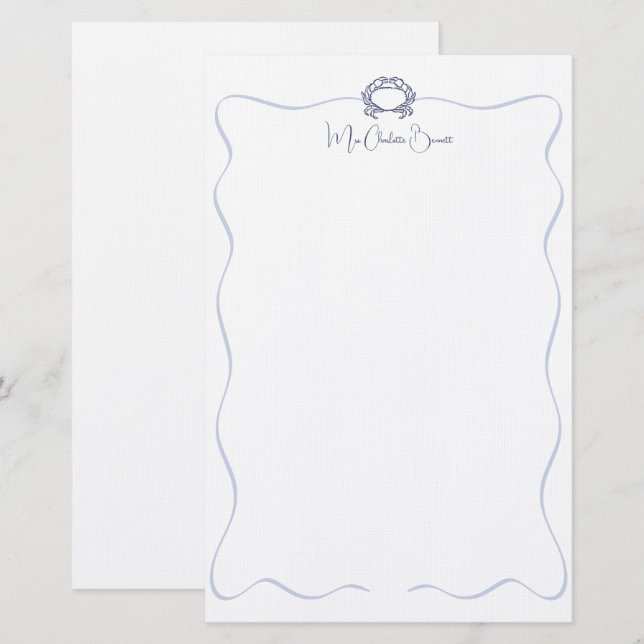 Schreibpapier mit maritimem Thema Briefpapier (Vorne/Hinten)