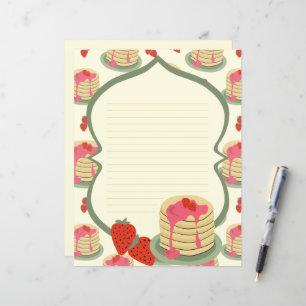 Schreibpapier mit Pancakes