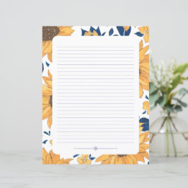 Schreibpapier - Sonnenblumen