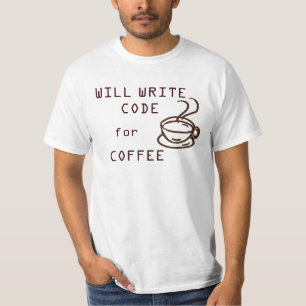 Schreibt Code für Kaffee-T - Shirt