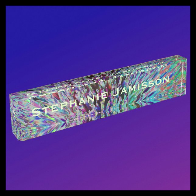 Schreibtisch, Abstrakt Retro Namensplakette (Von Creator hochgeladen)