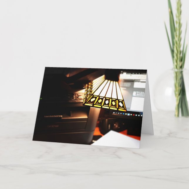 Schreibtisch Dankeskarte (Vorderseite)