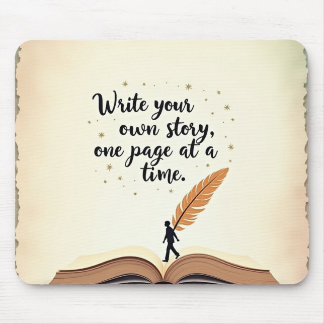 Schreibtisch des Autors - Inspirier jeden Klick un Mousepad (Vorne)