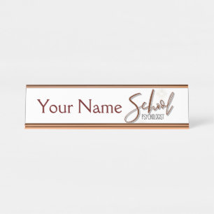 Schreibtisch des Individuelle Name School Psycholo Schreibtischnamensplakette