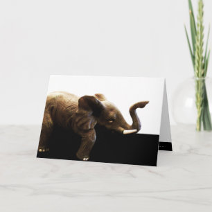 "Schreibtisch-Elefant-" leere Karte