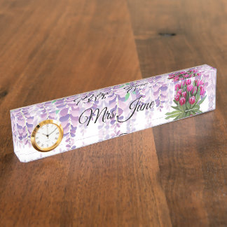 Schreibtisch für Lehrer Namensplakette