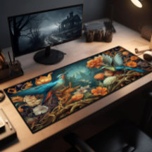 Schreibtisch, Hummingvögel in Aquamarinen und Wild