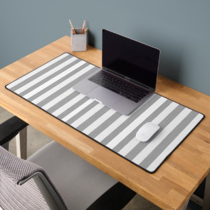 Schreibtisch Mat Gray & White Strip Schreibtischunterlage