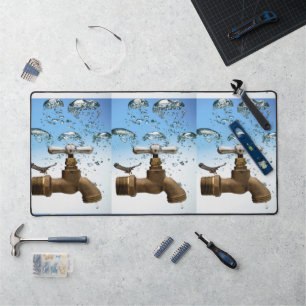 Schreibtisch Mat Plumber Water Faucet Schreibtischunterlage