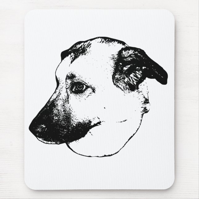 Schreibtisch-Muse, Fette Umrandung Mousepad (Vorne)