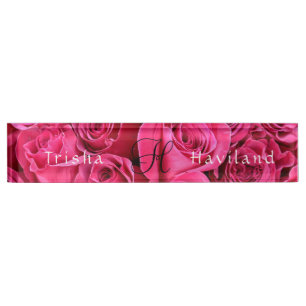 Schreibtisch Name Plate HAMbyWG - Roses Namensplakette