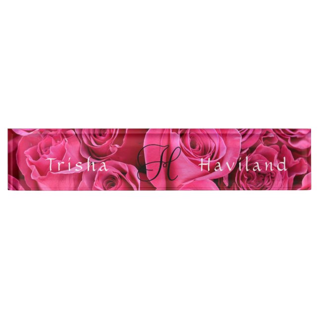 Schreibtisch Name Plate HAMbyWG - Roses Namensplakette (Vorderseite)