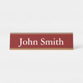 Schreibtisch Name Plate, Standard (2" x 8"), Silbe Schreibtischnamensplakette