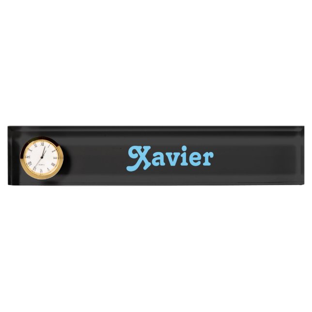 Schreibtisch Name Plate Xavier Namensplakette (Vorderseite)