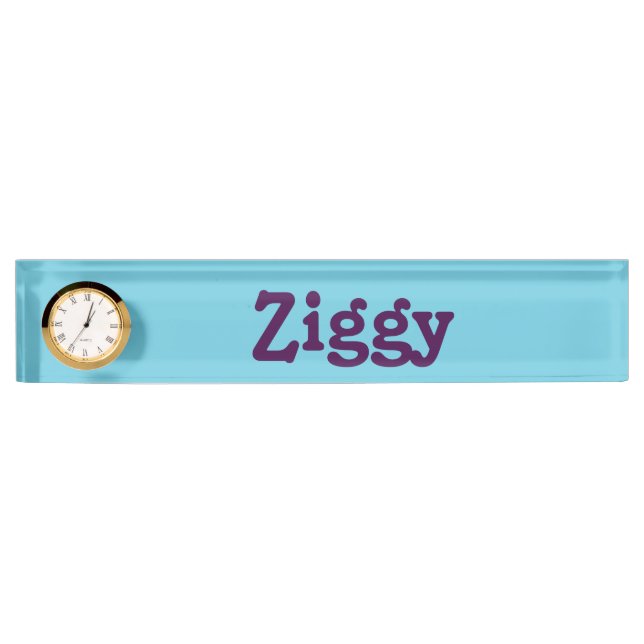 Schreibtisch Name Plate Ziggy Namensplakette (Vorderseite)