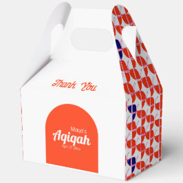 SCHREIBTISCH weißes Orangenmuster, Aqiqah Babydusc Geschenkschachtel