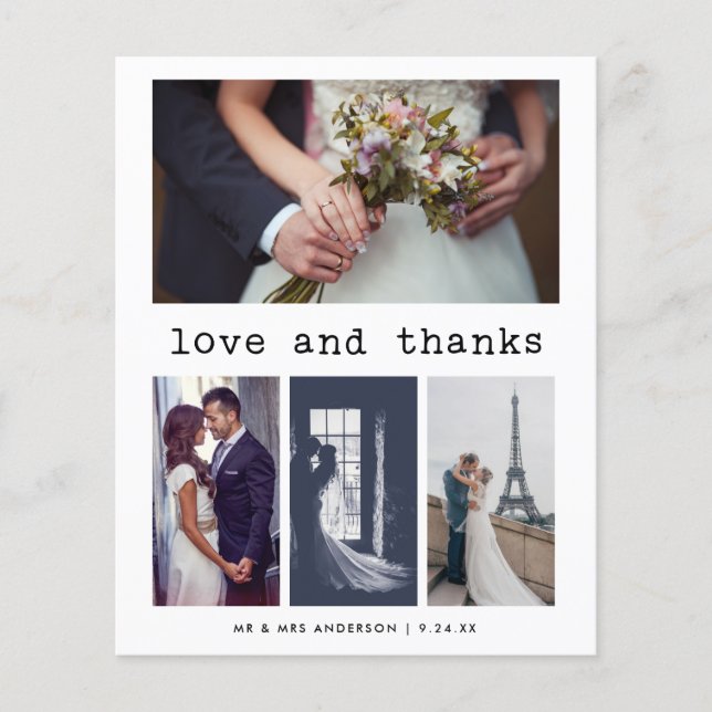 SchreibtischBUDGET Hochzeit 4 Foto Vielen Dank (Vorderseite)