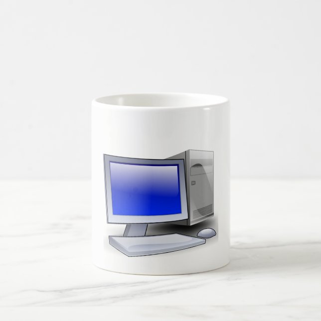 Schreibtischcomputer Tasse (Mittel)