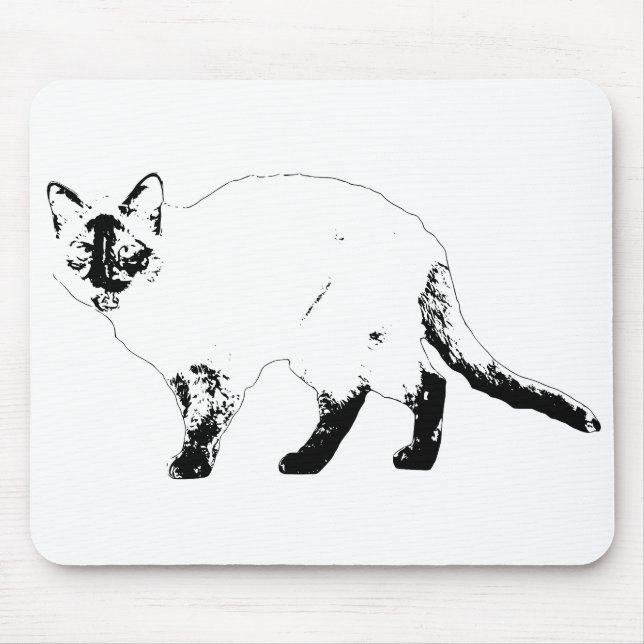 Schreibtischkante, Katzenlinienpad Mousepad (Vorne)