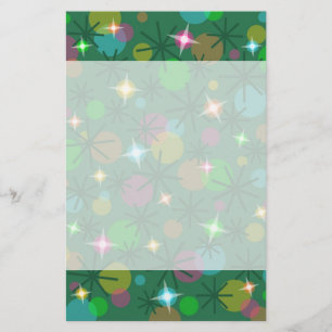 Schreibtischkopf und Fußzeile von Weihnachtslicht Briefpapier