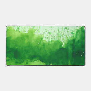 Schreibtischmatte mit grüner Aquarellfarbe