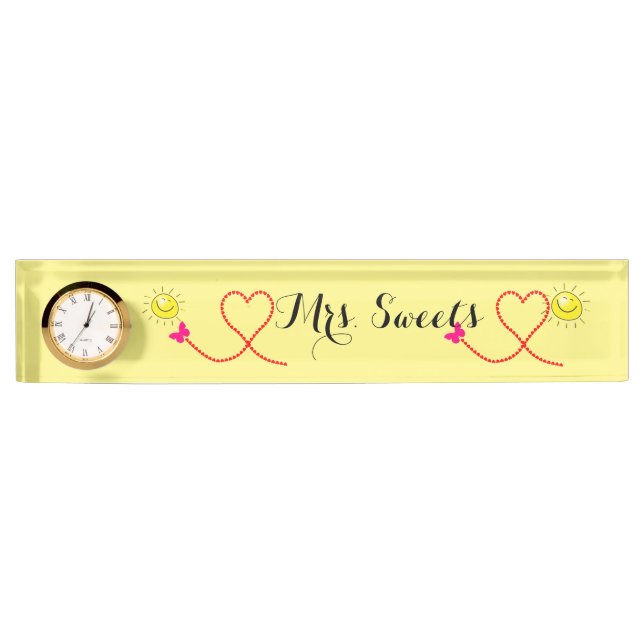 Schreibtischname Namensplakette (Vorderseite)