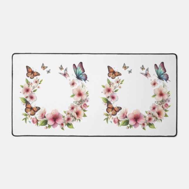 Schreibtischunterlage – Frühlingsflorales Tischset (Vorderseite)