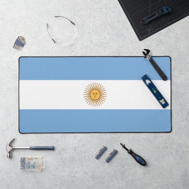 Schreibtischunterlage mit der Flagge Argentiniens (Arbeitsplatz)