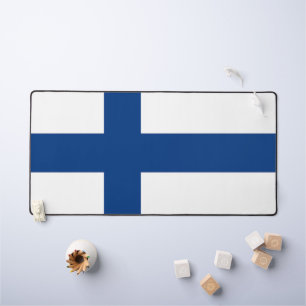 Schreibtischunterlage mit Flagge Finnlands