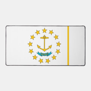Schreibtischunterlage mit Flagge von Rhode Island,