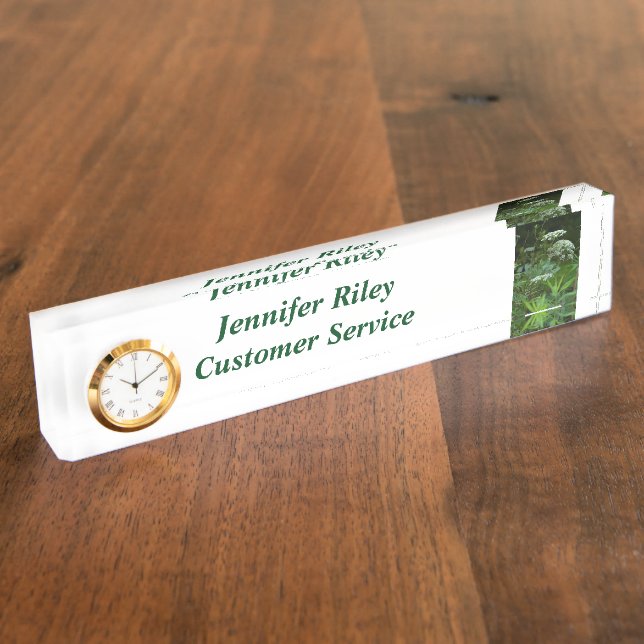 Schreibtischvorlagenvorlage Namensplakette (Seite)